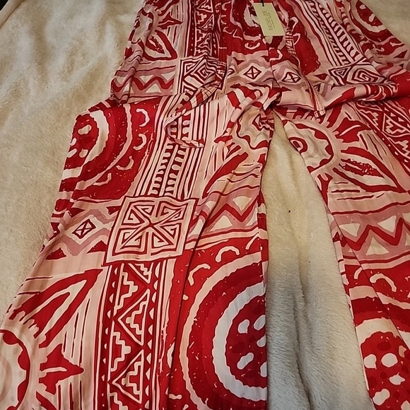 Rachel Zoe Red and White Patterned Pants - Picture 1 of 2